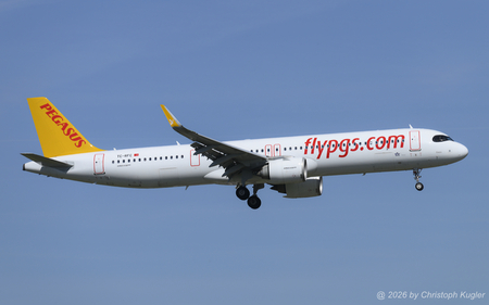 Airbus A321-251nx | TC-RFC | Pegasus Airlines  |  This Airbus A321 of Pegasus Airlines is seen here operating flight PGT949 from Istanbul-Sabhia Gokcen to Zurich. This particular Airbus A321neo entered service on 04JUL2024. | Z&UUML;RICH (LSZH/ZRH) 07.04.2026