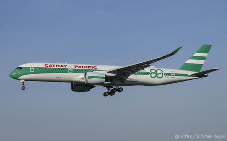 Airbus A350-941 | B-LRJ | Cathay Pacfic  |  This Airbus A350-900 has been painted in a retro scheme of Cathay Pacific to commemorate the 80th anniversary of the airline. | Z&UUML;RICH (LSZH/ZRH) 17.04.2026