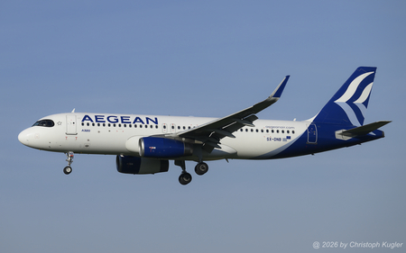 Airbus A320-232 | SX-DNB | Aegean Airlines  |  Aegean Airlines currently operates 32 Airbus A320 with an additional 13 being parked due to the ongoing engine problems worldwide.  | Z&UUML;RICH (LSZH/ZRH) 17.04.2026