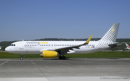 Airbus A320-232 | EC-MEL | Vueling Airlines  |  This Airbus A320 was delivered on 02FEB2015 to the current operator. It is seen here operating flight VLG6251 to Barcelona. | Z&UUML;RICH (LSZH/ZRH) 22.04.2026