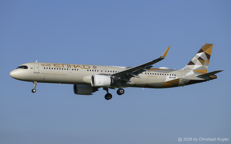 Airbus A321-251nx | A6-LRF | Etihad Airways  |  Etihad Airways has decided to operate their flights to Zurich using only the new Airbus A321neo aircraft. Initial plans saw up to 3 flights a day. | Z&UUML;RICH (LSZH/ZRH) 22.04.2026