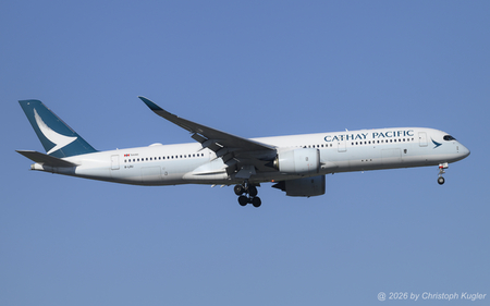 Airbus A350-941 | B-LRU | Cathay Pacfic  |  Cathay Pacific is operating its daily flight from Hong Kong to Z&uuml;rich using its Airbus A350-900 aircraft.  | Z&UUML;RICH (LSZH/ZRH) 01.05.2026