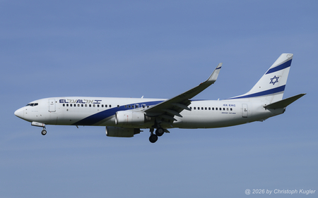 Boeing 737-858 | 4X-EKC | El Al Israel Airlines  |  This Boeing 737-800 of El Al Israel Airlines is seen here operating flight ELY343 from Tel Aviv to Zu&uml;rich. The aircraft is arriving with a delay of 1 hour. | Z&UUML;RICH (LSZH/ZRH) 21.05.2026