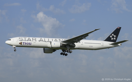 Boeing 777-3ALER | HS-TKQ | Thai Airways International  |  This Boeing 777-300 of Thai Airways International only recently received the Star Alliance paintjob.  | Z&UUML;RICH (LSZH/ZRH) 27.05.2026
