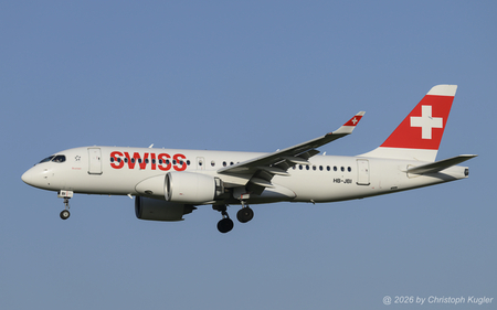 Airbus A220-100 | HB-JBI | Swiss International Air Lines  |  Swiss International Airlines has recently withdrawn several Bombardier CSeries 100 aircraft from the service and plans to cease operations with the smallest aircraft in the inventory by 2027. | Z&UUML;RICH (LSZH/ZRH) 28.05.2026