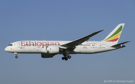 Boeing 787-8 | ET-ATI | Ethiopian Airlines  |  This Boeing 787-8 was initially ordered by All Nippon Airways, but never taken up. The same also happened with Lion Air. Sor the aircraft was delivered on 25 MAY 2017 to Ethiopian Airlines. | Z&UUML;RICH (LSZH/ZRH) 28.05.2026