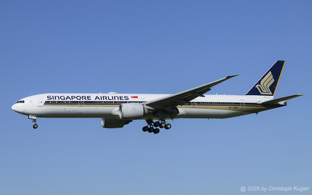 Boeing 777-312ER | 9V-SWL | Singapore Airlines  |  This Boeing 77-300 of Singapore Airlines is seen here arriving as flight SIA346 with a delay of rougly 30minutes.  | Z&UUML;RICH (LSZH/ZRH) 29.05.2026
