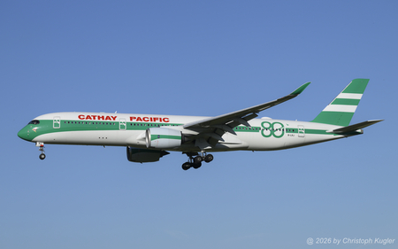 Airbus A350-941 | B-LRJ | Cathay Pacfic  |  This Airbus A350-900 has been painted in a retro scheme of Cathay Pacific to commemorate the 80th anniversary of the airline. | Z&UUML;RICH (LSZH/ZRH) 15.06.2026