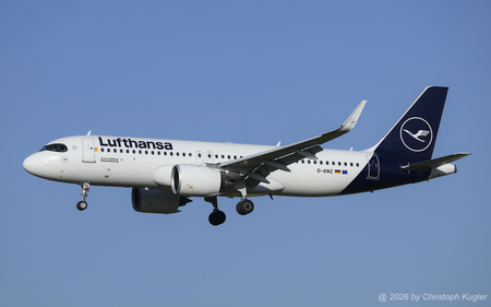Airbus A320-271n | D-AINZ | Lufthansa  |  This Airbus A320neo of Lufthansa used to be named 'Hauptstadtflieger' but now carries the standard livery and titles of Lufthansa. | Z&UUML;RICH (LSZH/ZRH) 18.06.2026