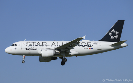 Airbus A319-112 | D-AIBI | Lufthansa  |  Lufthansa operates 3 Airbus A319 in the Star Alliance scheme. This particular aircraft was painted as such in NOV2021. | Z&UUML;RICH (LSZH/ZRH) 09.07.2026