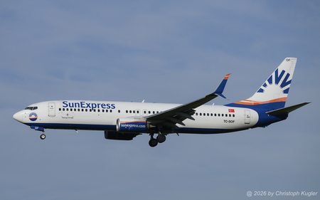 Boeing 737-800 | TC-SOF | SunExpress  |  This Boeing 737-800 of SunExpress is seen here operating flight XQ1458 from Gaziantep to Zurich.  | Z&UUML;RICH (LSZH/ZRH) 13.07.2026