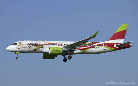 Airbus A220-300 | YL-ABX | Air Baltic  |  This Airbus A220 is painted in Baltic heritage special colours. Unfortunatly, Air Baltic can no longer operate their special painted aircraft when flying for Swiss International Air Lines. | Z&UUML;RICH (LSZH/ZRH) 16.07.2026