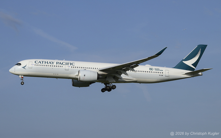 Airbus A350-941 | B-LQB | Cathay Pacfic  |  This Airbus A350-900 of Cathay Pacific was delivered to the Hong Kong-based airline on 22JUL2019. During the COVID pandemie, the aircraft was frequently stored at Hong Kong, but briefly returned to service in order to avoid damages. | Z&UUML;RICH (LSZH/ZRH) 20.07.2026