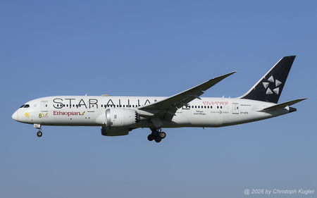 Boeing 787-8 | ET-ATG | Ethiopian Airlines  |  This Boeing 787-8 of Ethiopian Airlines has been painted in the Star Alliances scheme. It is sen here arriving from Addis Ababa and Milan to Zurich. | Z&UUML;RICH (LSZH/ZRH) 24.07.2026