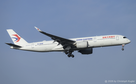 Airbus A350-941 | B-304D | China Eastern Airlines  |  This Airbus A350-900 of China Eastern Airlines was the first aircraft of this type to be delivered to the airline. It arrived at Shanghai-Pudong on 30 NOV 2018. | Z&UUML;RICH (LSZH/ZRH) 09.08.2026