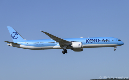 Boeing 787-10 | HL8732 | Korean Air  |  Flying time for this Boeing 787-10 from Seoul to Zurich was no less than 12h45m.  | Z&UUML;RICH (LSZH/ZRH) 13.08.2026