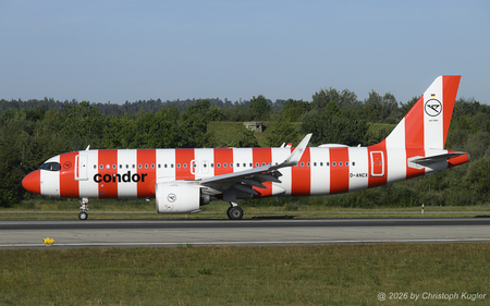 Airbus A320-271n | D-ANCX | Condor  |  This Airbus A320neo of Condor entered service on 24DEC2025 as one of 4 aircraft of this type painted in the Red Passion livery.  | Z&UUML;RICH (LSZH/ZRH) 19.08.2026