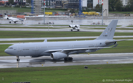 Airbus A330-243MRTT | T-060 | Multinational MRTT Fleet  |  This Airbus A330-243MRTT of the Multinational MRTT Fleet has just arrived from Brussels and is now taxing to its parking position. | Z&UUML;RICH (LSZH/ZRH) 21.10.2026