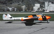 De Havilland DH.100 Vampire FB.6 | J-1111 | Swiss Air Force | SION (LSGS/SIR) 15.03.1990