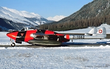 De Havilland DH.100 Vampire FB.6 | J-1082 | Swiss Air Force | SAMEDAN (LSZS/SMV) 06.11.1990