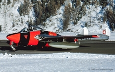 De Havilland DH.100 Vampire FB.6 | J-1122 | Swiss Air Force | SAMEDAN (LSZS/SMV) 06.11.1990