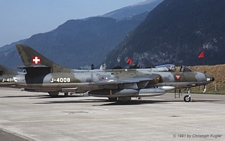 Hawker Hunter F.58 | J-4008 | Swiss Air Force | INTERLAKEN (LSMI/---) 21.09.1991