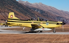 Pilatus PC-9 | C-409 | Swiss Air Force | SAMEDAN (LSZS/SMV) 31.10.1997