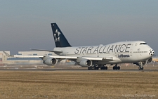 Boeing 747-430SCD | D-ABTH | Lufthansa  |  Star Alliance c/s, with football nose for FIFA WM 2006 | FRANKFURT (EDDF/FRA) 29.01.2006