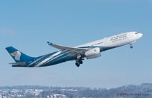 Airbus A330-343E | A4O-DB | Oman Air | Z&UUML;RICH (LSZH/ZRH) 10.02.2013