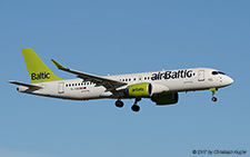 Bombardier CSeries 300 | YL-CSB | Air Baltic  |  Picking up the icehockey team of Dynamo Riga which attended the Spengler Cup tournament at Davos | Z&UUML;RICH (LSZH/ZRH) 31.12.2017