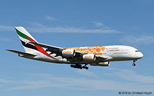 Airbus A380-861 | A6-EOU | Emirates Airline  |  Expo 2020 Dubai.UAE sticker in orange | Z&UUML;RICH (LSZH/ZRH) 29.09.2019
