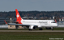 Embraer ERJ-190LR | HB-JVO | Helvetic Airways  |  Landing at Dübendorf for long-term parking | D&UUML;BENDORF (LSMD/---) 31.03.2020