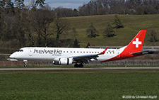 Embraer ERJ-190LR | HB-JVP | Helvetic Airways  |  Landing at Dübendorf for long-term parking | D&UUML;BENDORF (LSMD/---) 31.03.2020