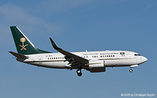Boeing 737-7AJ BBJ | HZ-MF2 | Government of Saudi Arabia | Z&UUML;RICH (LSZH/ZRH) 22.02.2020