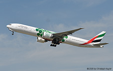 Boeing 777-31HER | A6-EPL | Emirates Airline  |  	Expo 2020 Dubai.UAE sticker in green | Z&UUML;RICH (LSZH/ZRH) 08.05.2020