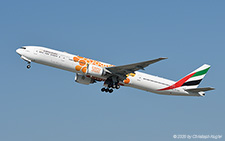 Boeing 777-300ER | A6-EQO | Emirates Airline  |  Expo 2020 Opportunity (orange) cs | Z&UUML;RICH (LSZH/ZRH) 15.09.2020