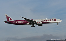 Boeing 777-3DZER | A7-BEB | Qatar Airways  |  FIFA World Cup Qatar 2022 special colours | Z&UUML;RICH (LSZH/ZRH) 21.11.2020