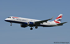 Embraer ERJ-190LR | G-LCAF | BA CityFlyer | Z&UUML;RICH (LSZH/ZRH) 20.05.2022