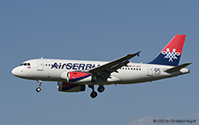 Airbus A319-132 | YU-APE | Air Serbia  |  95 years of flying sticker | Z&UUML;RICH (LSZH/ZRH) 30.06.2022
