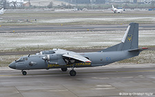 Antonov An 26 | 01 BLUE | Ukraine Air Force  |  operated by 15 BrTrA (Air Transport Brigade). This aircraft has initally seen service with the Soviet Air Force from FEB1976 onwards. It was transferred to the Ukraine Air Force in 1992. | Z&UUML;RICH (LSZH/ZRH) 13.01.2024