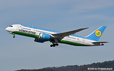 Boeing 787-8 | UK78701 | Uzbekistan Airways | Z&UUML;RICH (LSZH/ZRH) 14.03.2024