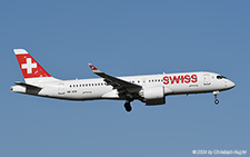 Bombardier CSeries 300 | HB-JCN | Swiss International Air Lines  |  Colour is peeling of the tail | Z&UUML;RICH (LSZH/ZRH) 26.03.2024