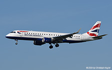 Embraer ERJ-190SR | G-LCYN | British Airways (BA CityFlyer) | Z&UUML;RICH (LSZH/ZRH) 12.04.2024