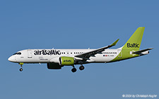 Airbus A220-300 | YL-AAU | Air Baltic  |  Flying for Swiss International Air Lines - with 100th Airbus A220 titles | Z&UUML;RICH (LSZH/ZRH) 10.05.2024