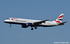 Embraer ERJ-190LR | G-LCAH | BA CityFlyer | Z&UUML;RICH (LSZH/ZRH) 25.07.2024
