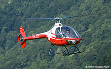 Guimbal Cabri G2 | HB-ZLS | Swiss Helicopters  |  This Cabri G2 helicopter is approaching the heliport of Balzers. | BALZERS (LSXB/---) 07.08.2025