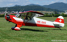 Piper L-4J Grasshopper | HB-OAG | private (Motorfluggruppe Langenthal)  |  This Piper L-4J Grasshopper is a common sight at these oldtimer events. | BIRRFELD (LSZF/---) 28.06.2025