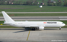 Boeing 767-3Q8ERBCF | UK67009 | My Freighter  |  This Boeing 767 saw service with Air Seychelles, Kenya Airways and Air Canada Rouge before being converted into a freighter. | Z&UUML;RICH (LSZH/ZRH) 30.03.2025