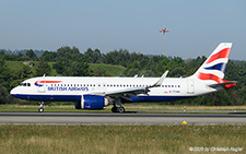 Airbus A320-251n | G-TTNK | British Airways  |  This Airbus A320neo of British Airways arrived 20 minutes prior to scheduled time of arrival. | Z&UUML;RICH (LSZH/ZRH) 08.08.2025