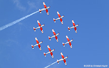 Pilatus PC-7 | FORMATION | Swiss Air Force  |  The Pilatus PC-7 Team caused the airport of Zurich to be closed for all traffic during their display. | Z&UUML;RICH (LSZH/ZRH) 05.09.2025